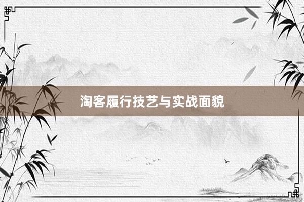 淘客履行技艺与实战面貌
